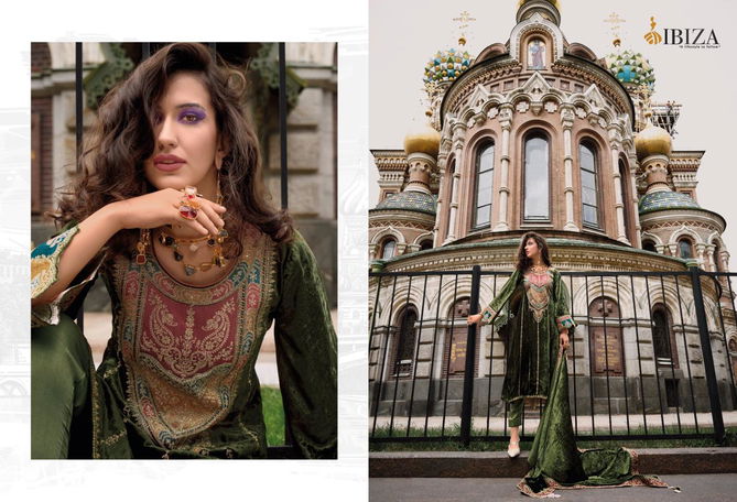 Arasik By Ibiza Embroidery Viscose Velvet Salwar Kameez Wholesale Price In Surat